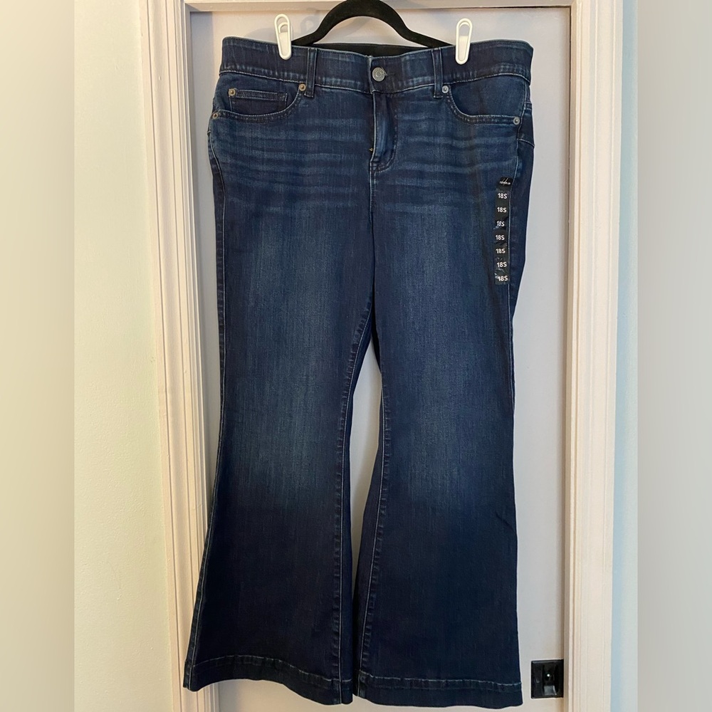 Torrid Blue Flare Wide Leg Jeans with Modern Stretch